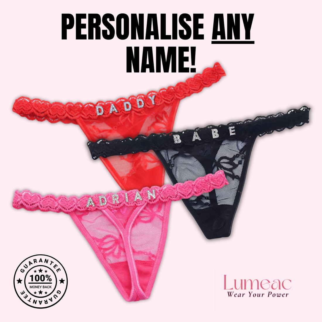 Glam Lace Custom Thong